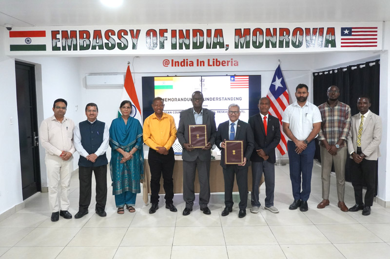 Signing of the MoU between Indian Council of Agricultural Research (ICAR), New Delhi and the Central Agricultural Research Institute (CARI), Liberia on Cooperation in Agricultural Research and Education - 08 September 2026